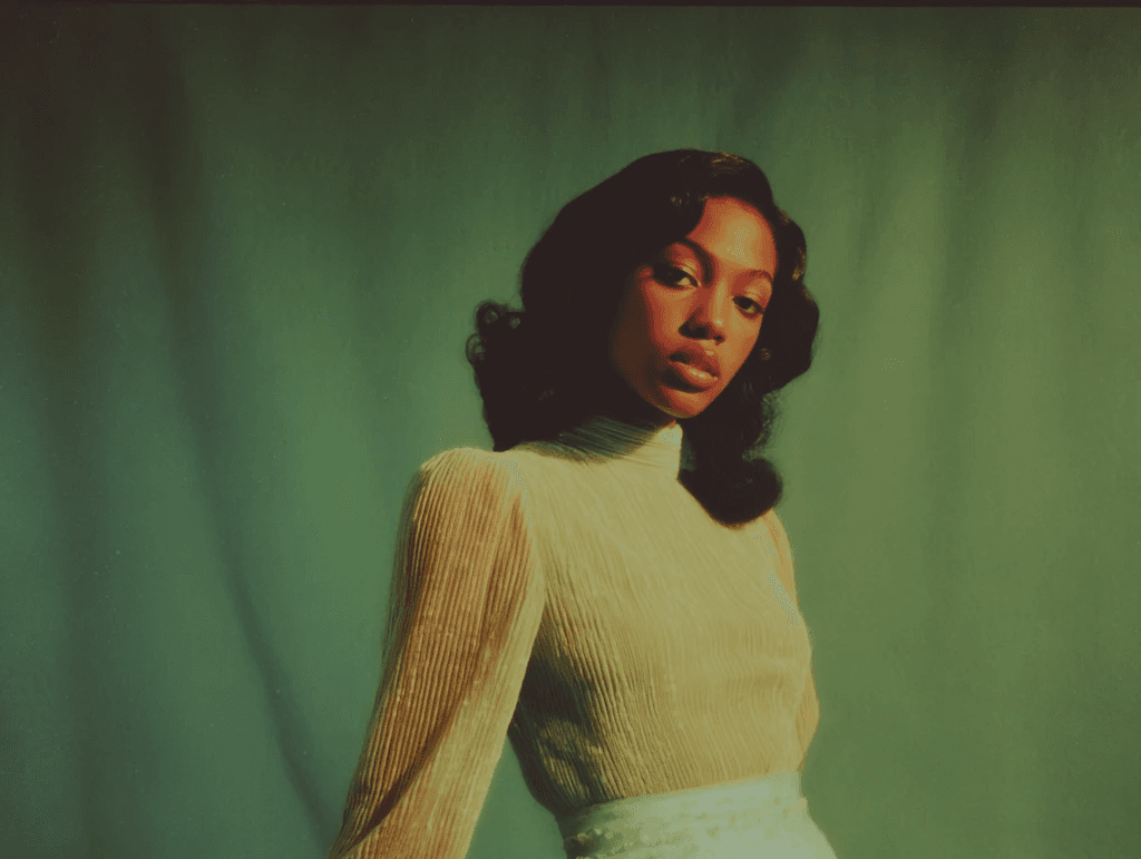Portrait with green backdrop