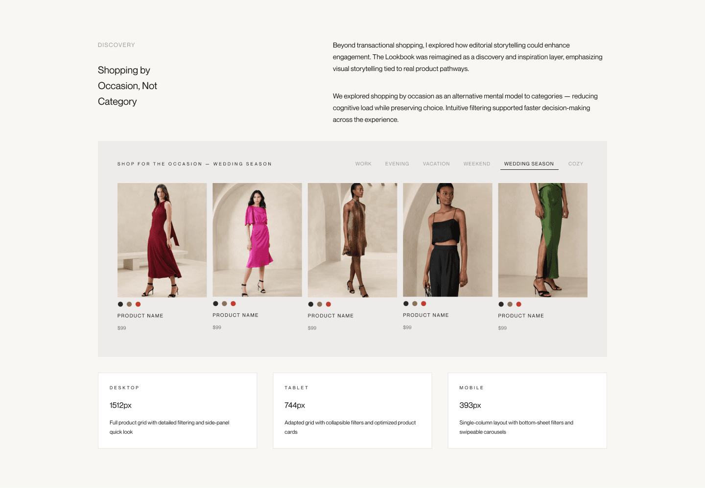 Occasion-based shopping experience for Wedding Season
