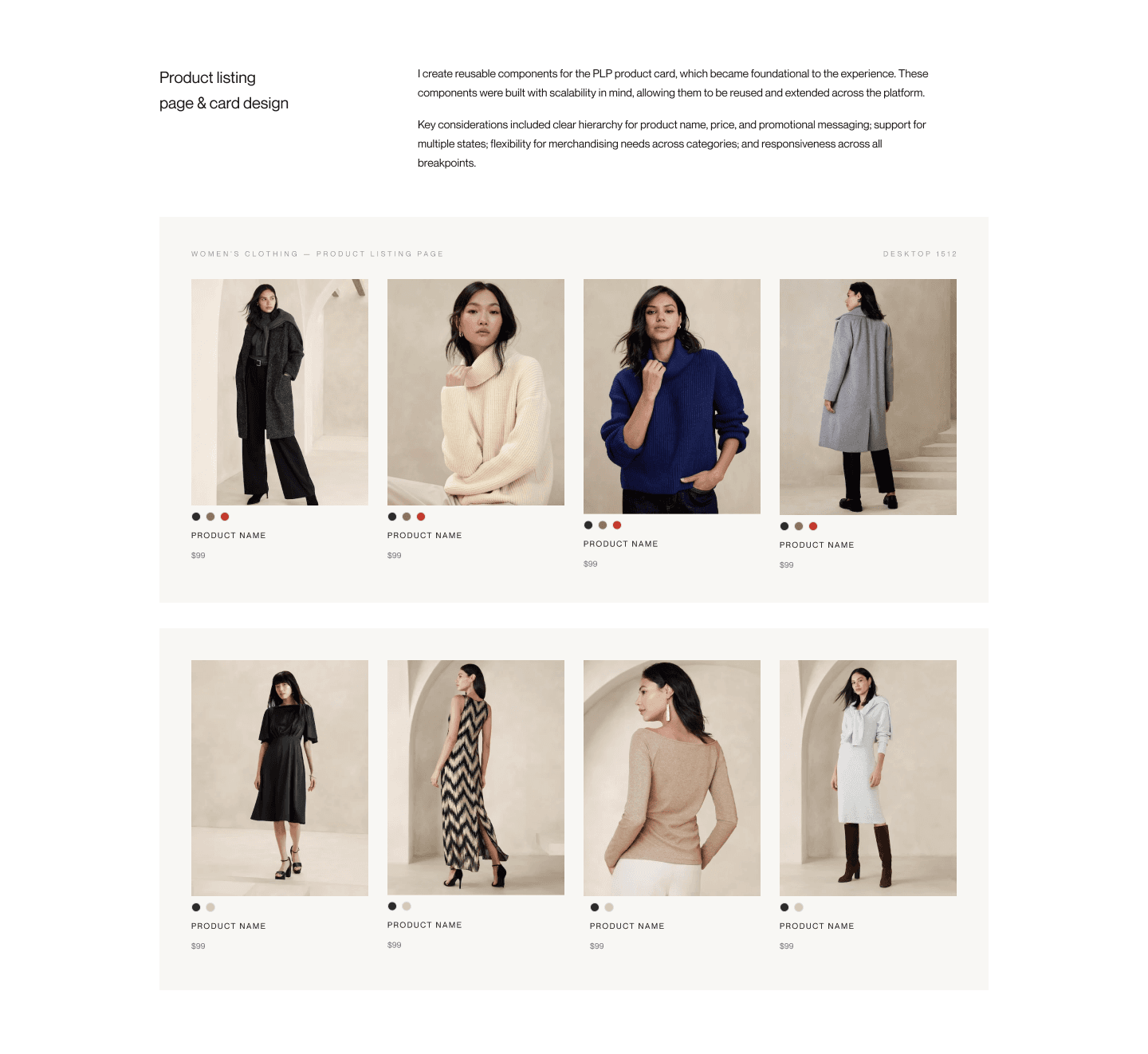 Banana Republic Factory women's clothing product listing page