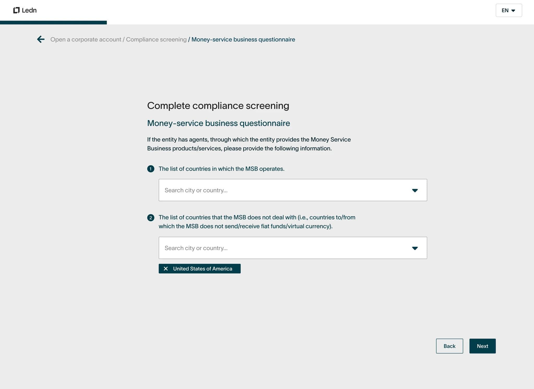 Compliance confirmation before submission