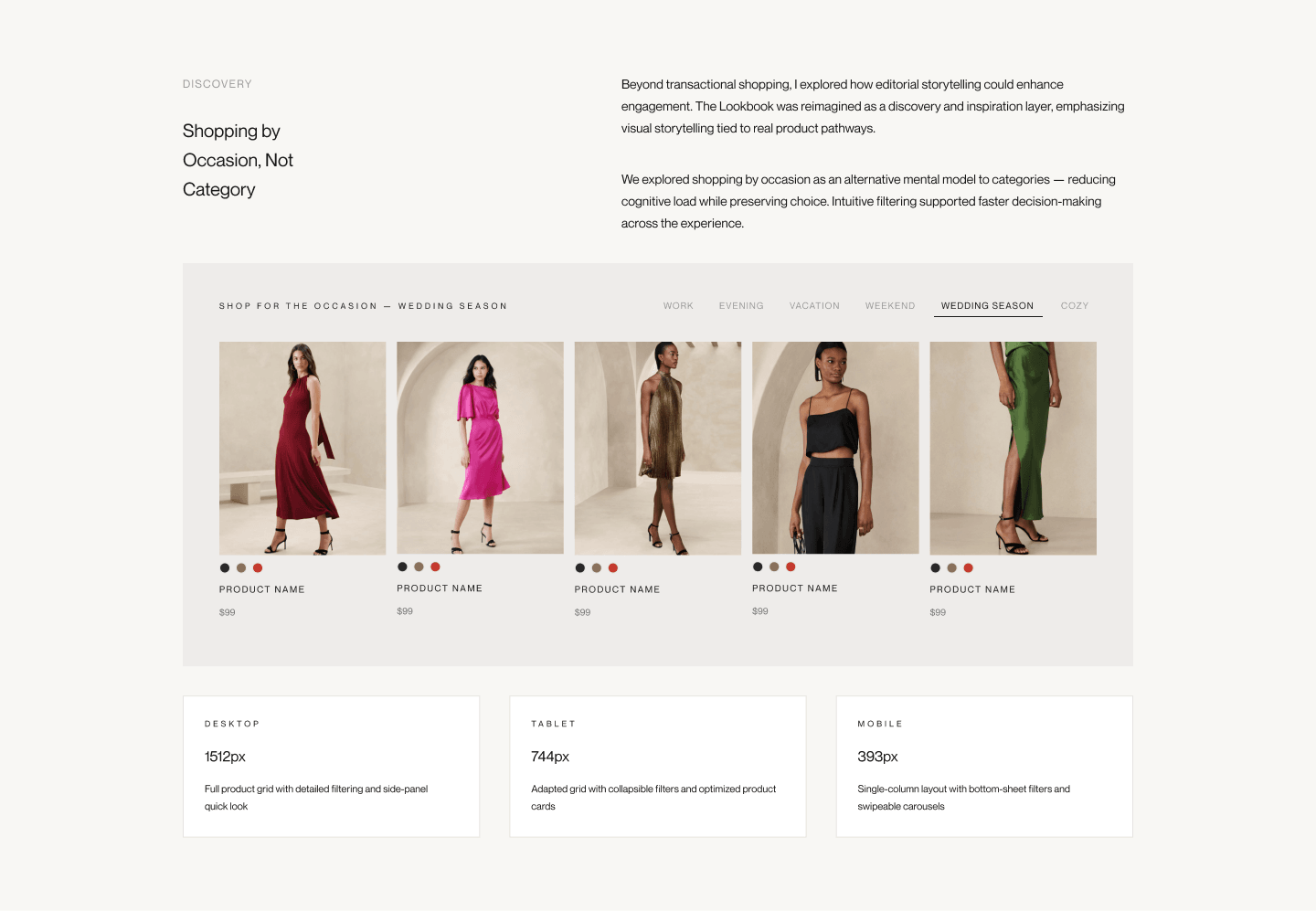 Occasion-based shopping experience for Wedding Season